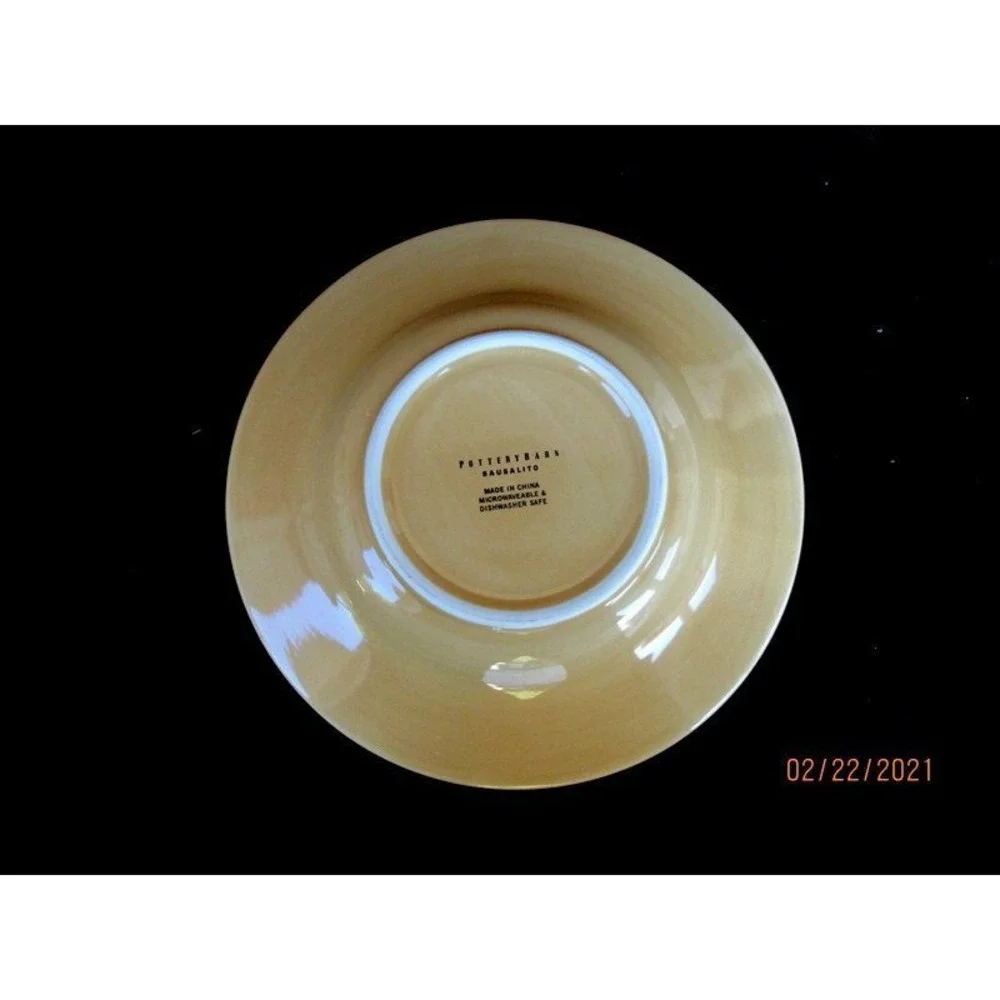 Pottery‎ Barn Sausalito Amber Gold Hand Painted Salad Plate